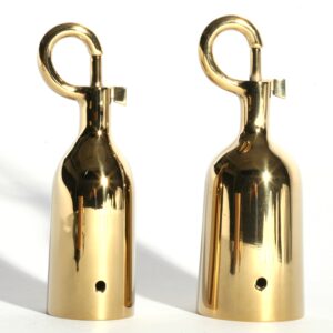 Seilendbüchse Messing mit Karabiner